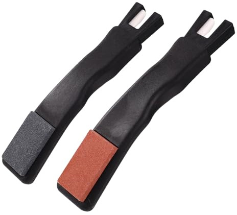 Tinoaly 2pz Affilatori Pattini da Ghiaccio, Affilatore Lama Pattino a Forma di V Strumento di Affilatura della Lama per Pattini da Hockey Accessori