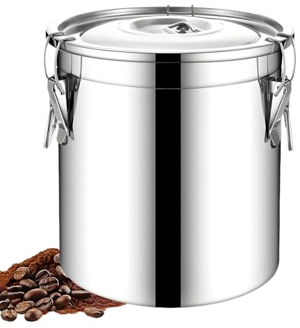 Generico Contenitori Per Preparazione Alimenti | 6L Antiruggine Ermetico - Contenitori da Cucina con Coperchi - Per Riso Cereali Zucchero Snack Olio Latte Casa E