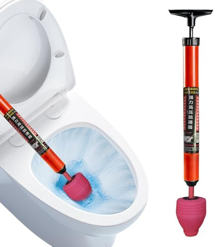 Strumento per sturare WC - Testa a rimbalzo ad alta pressione riutilizzabile - Stantuffo potente per rimuovere intasamenti del WC - per scarichi di casa, cucina, bagno, lavanderia, garage, dormitorio