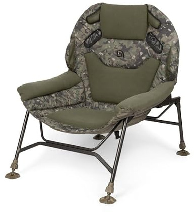 Trakker Levelite Camo Colossus Recliner Chair | Luxury Carp Fishing Armchair | Plush Memory Foam Padding | Exceptional Lumbar Support for All-Day Comfort | Easy Adjustable Seat Position | 217620