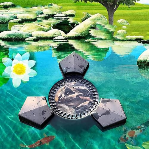 Skimmer Flotante for Estanque, Limpiador robótico automático for Superficie de Piscina, Skimmer Flotante de succión con Bomba, Cable de alimentación de 10 m, Aspiradoras for estanques de jardín(75W)