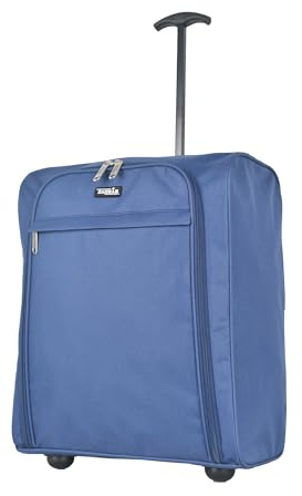 ZAHRAB Easyjet 45x36x20 Underseat Bag Lightweight Hand Luggage Cabin Bag Trolley with Wheels Flight Bags Suit Case (Blue)
