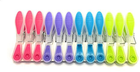 MSV Lot de 12 Pinces à Linge Bi matière