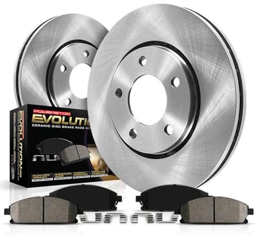 PowerStop Front Brake Kit For Pontiac Vibe 2003-08 |Toyota Corolla 2003-08 |Matrix 2003-08 - Disc Rotors & Ceramic Brake Pads Replacement, KOE2316
