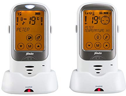 Alecto DBX-68 - Babyphone für den Außenbereich mit großer Reichweite - weiß/anthrazit