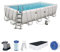 Bestway Power Steel - Piscina rettangolare con telaio in acciaio, con pompa filtrante