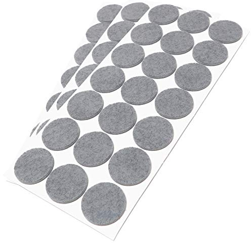 Adsamm® / 63 x deslizantes de Fieltro autoadhesivos/Gris/ø 30 mm/Redondo/Deslizantes de Fieltro para Muebles de 3,5 mm de Grosor/Deslizantes para Muebles y Suelos