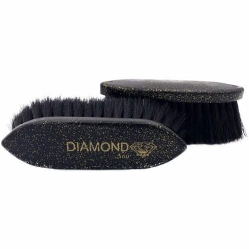 Haas Diamond Noir mit 5 cm Langen Rosshaarborsten und goldfarbenen Glitter