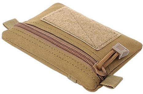 Perfeclan Taktische Tasche Gürteltasche Geldklammer Nylon Portmonee Geldbeutel für Damen oder Herren, Khaki