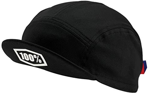100% Unisex Fahrradkappe Exceeda, Solid Schwarz, HU-CAP-9150