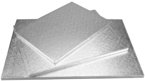 Rechteckig Tortenunterlagen Silber, 36x25cm