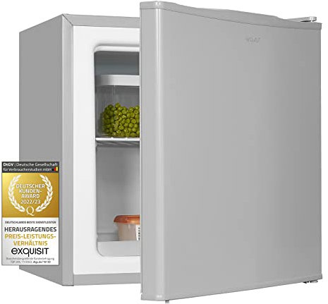 Exquisit Mini-Gefrierschrank GB40-150E grauPV | Mini-Gefrierschrank | 31 L Volumen | Grau | Gefrieren | Türanschlag wechselbar