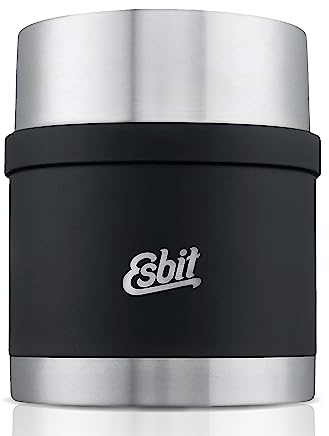 Esbit Thermobehälter Sculptor für Essen - Warmhaltebehälter 500 ml in Schwarz - aus Edelstahl für warme und kalte Speisen | rz - aus Edelstahl für warme und kalte Speisen