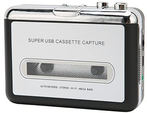 VBESTLIFE Reproductor de Casete Portátil, Reproductor de Cinta de Casete USB Portátil, Música de Audio MP3, Compatible con Computadora Portátil