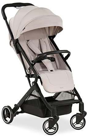 hauck Travel N Care, Beige - Reise Buggy für Kinder ab Geburt bis 22 kg - mit Liegefunktion - Leicht 6,9 kg & Kompakt - Klein Zusammenklappbar - UPF 50+ - EVA Räder - Korb bis 3 kg