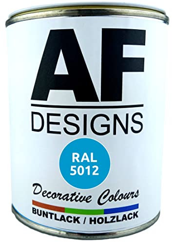 Alex Flittner Designs Buntlack Holzlack RAL5012 auf Wasserbasis 750ml glänzend Innen Aussen Möbel