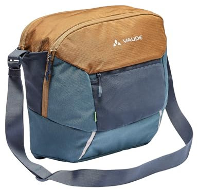 VAUDE Cycle Messenger M - Messengertasche zum Radfahren mit 15 Liter Volumen - inkl. Regenhülle und Laptopfach, Baltic Sea/Umbra