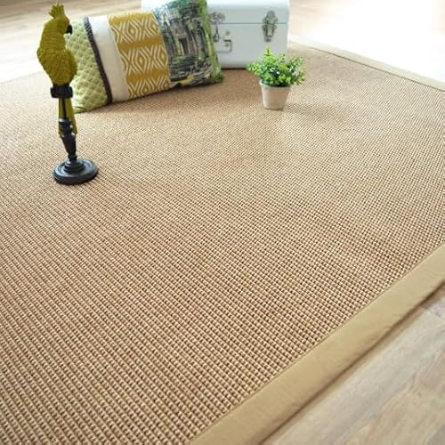 Tapis tissé plat - Lombok naturel - Ganse coton beige - 250 x 350 cm