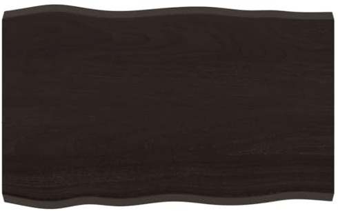 vidaXL Tischplatte 80x50x(2-4) cm Massivholz Behandelt Baumkante
