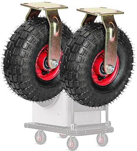 2er Set Transportwagen Gummiräder, Geräuschlose Schwerlast Räder, 360 Grad Drehbar, Keine Spuren & Leise, for Trolleys, Möbelroller Transportroller, Werkbank Rollen