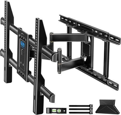 Supcline TV Wandhalterung für die meisten 42-80 Zoll Fernseher, Fernseher Halterung Gelenk-Schwenk-Neige-Langarm, TV Halterung Passend für 8”/12”/16”/18”/24” Holzständer, Max VESA 600x400mm, 60kg