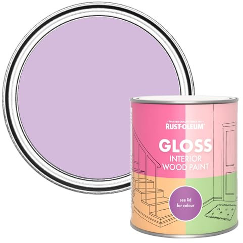 Rust-Oleum Purple Interior Wood Paint in Gloss Finish - Violet Macaroon 750ml