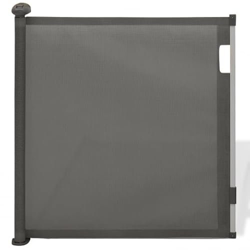 IDMarket - Einziehbares Schutzgitter für Haustiere 130 cm grau