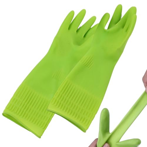 usefulbeauty 1 Paar Wiederverwendbare Handschuhe - Latex Handschuhe - Haushaltshandschuhe - Spülhandschuhe - Handschuhe Küche - Gartenhandschuhe Wiederverwendbare, Langarm, L