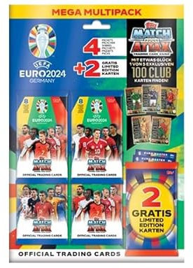 Topps UEFA EURO 2024 Germany Match Attax Trading Cards – 1x ULTRA Mega Multipack