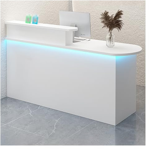 Empfangstheke Mit LED An Der Rezeption, Rezeptionstheke, Laden Theke Verkaufstheke Verkaufstisch, Büromöbel Rezeptionsmöbe Mit Schubladen, Für Klinik Salon Lobby Firmenhallen Hotel ( Color : F-2 , Siz