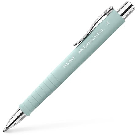 Faber-Castell 241105C – Box mit 5 Kugelschreibern Poly Ball Xb Edition – karibisches Blau.