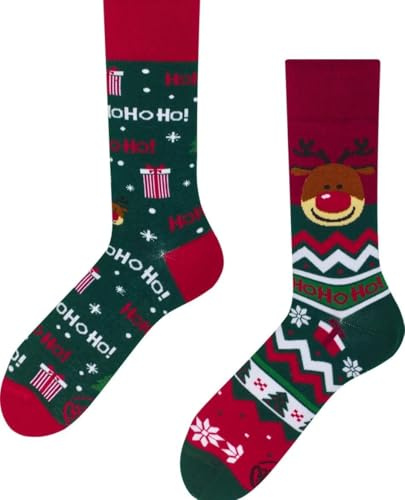 Many Mornings X-MAS Chaussettes de Noël amusantes et colorées pour homme et femme, 43-46