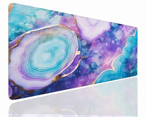 Tapis de Souris XXL 1600x800x4mm Grand Tapis de Bureau Tapis de Souris Gamer Tapis Bureau Gaming Antidérapant Résistant à l'eau, Tapis Souris XXL Mouse Pad Mat Luxury sous-Mainm, Clavier Souris J-604