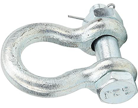 Anchor Shackle Heavy Duty Alloy Steel Bow Type with Nut Ship Lifting Machine Parts2Pcs 2T Anchor Shackle Professional Accessories for Use (2T (2pcs Sold per piece))