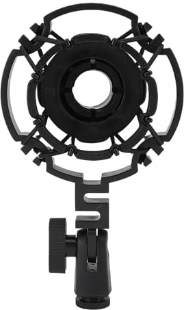 Mikrofonschockhalterung, Schwarzer Anti-Vibrations-Mikrofonhalter für C2000 C3000 C4000 C214 C314 C414 Studio Condensator Mic, Shockmount-Mikrofon-Cliphalter