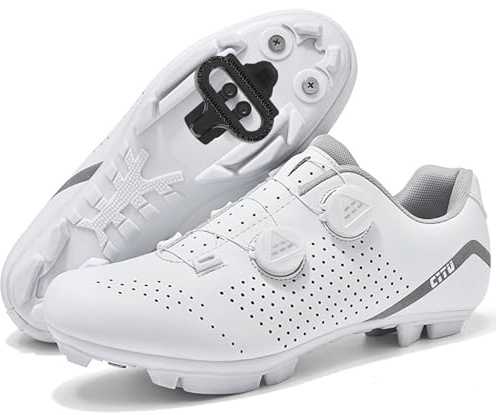PENXZT Herren Damen Mountainbike Schuhe, Atmungsaktive Fahrradschuhe Kompatibel mit Shimano SPD 2-Bolts Pedals Spin MTB Schuhe Outdoor