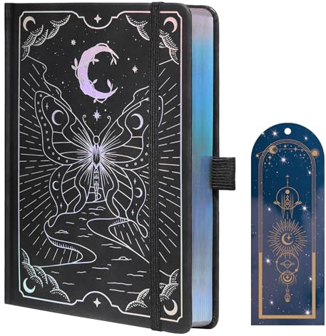 TIEFOSSI Lined Journal Notebook, Butterfly Journal for Women Girls, A5 Hardcover Journals with Bookmark, College Ruled Notebook for Journaling Writing, 100 GSM Thick Paper with 316 Numbered Pages