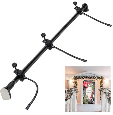 KEAGAN Garland Hanger for Door Frame Adjustable Fits 32- 80 Doors Heavy Duty Christmas Halloween Decoration for Wreaths No Screws Drilling Glue Damage Free(Adjustable 80-205cm)