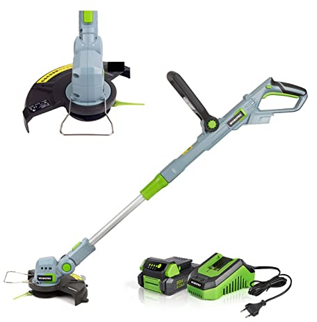 Tosaerba elettrico 20V 2000mAh Li-ion Cordless Grass Trimmer Rilascio automatico String Cutter Potatura Attrezzi da giardino