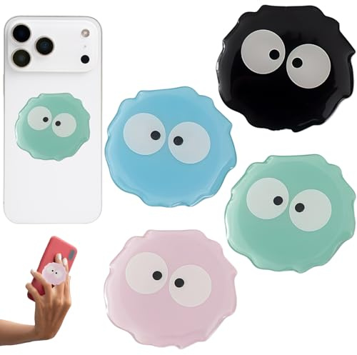 4 Pcs Phone Grip Cute Cartoon Phone Socket, Sockets for Phones Accessories Grip Expanding Stand, Adhesive Phone Finger Holder, Suitable for Tablets and Phones Cute Accessories
