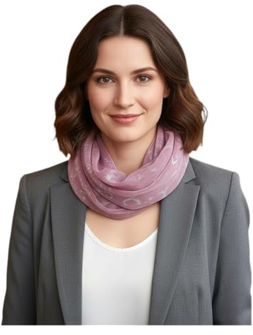 zarolo Damen Loop Schal, Schlauchschal dünn, leichter Damen Halstuch, dünner Rundschal Viskose, Seide, Baumwolle
