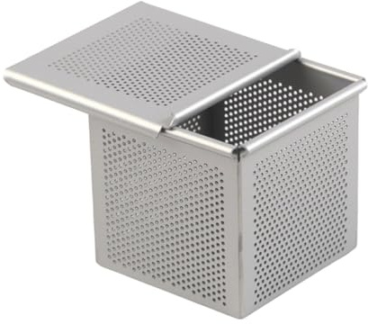 BEALIFE Molde para pan Pullman con tapa, hojaldre, bandeja rectangular perforada para hornear, bandeja para horno, para galletas, milhojas, 7x7x7cm