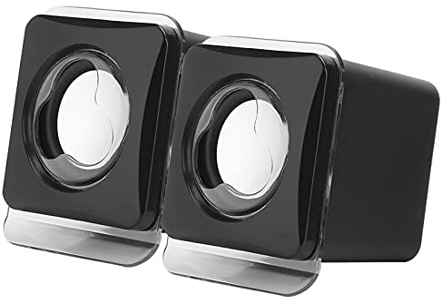Xiuganpo Haut-Parleur D'Ordinateur Compact USB 2.0 avec Son Stéréo Filaire, Système de Haut-parleurs Multimédia pour Ordinateur de Bureau avec Effet Sonore Surround, adapté pour Les Fêtes