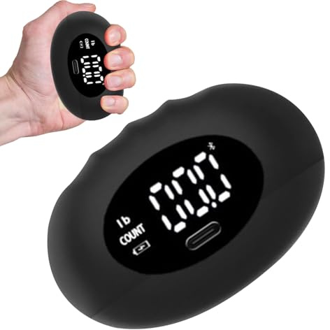 Dinamometro con impugnatura – Allenatore di forza digitale, contatore LCD strumento di esercizio regolabile, dispositivo di resistenza da 396 libbre | Tester per uomo donna fitness palestra