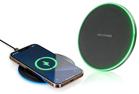 35W Wireless Charging Pad Slim Qi Fast Charger for iPhone & Galaxy
