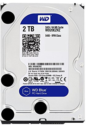 WD Blue 2TB Interne Festplatte (8,9 cm (3,5 Zoll)), SATA 6 Gb/s BULK WD20EZRZ