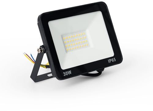 B·LED BARCELONA LED - Proyector LED exterior 30W - 95lm/W - IP65 - Negro - Blanco Cálido