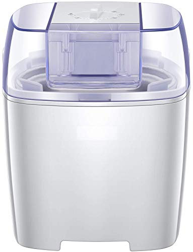 Machine à yaourt et sorbet de la Reine des Neiges Blanc sans BPA avec fonction minuteur Crème glacée facile faite maison avec manuel d'instructions (français non garanti) 1,5 L