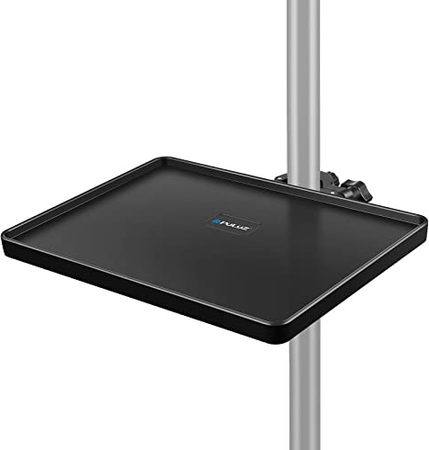 PULUZ Soundkarten-Ablage, Mikrofonständer-Tablett, Klemm-Tablett, Notenständer für Notenblätter, Größe: 22,1 x 16,5 cm (Ständer nicht im Lieferumfang enthalten)