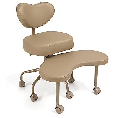 Pipersong Meditation Chair Plus, Home Office Desk Chair, Cross Legged Chair with Lumbar Support and Adjustable Stool, Flexible Design for Fidgety Sitters, Tan, 45cm Seat